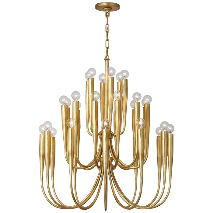 Visual Comfort Signature - JN 5073AGL - LED Chandelier - Acadia - Antique Gold Leaf