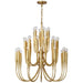 Visual Comfort Signature - JN 5073AGL - LED Chandelier - Acadia - Antique Gold Leaf
