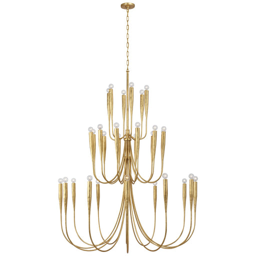 Visual Comfort Signature - JN 5074AGL - LED Chandelier - Acadia - Antique Gold Leaf