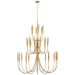 Visual Comfort Signature - JN 5074AGL - LED Chandelier - Acadia - Antique Gold Leaf