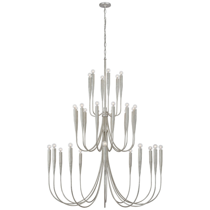 Visual Comfort Signature - JN 5074BSL - LED Chandelier - Acadia - Burnished Silver Leaf