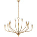 Visual Comfort Signature - JN 5187AGL - LED Chandelier - Marini - Antique Gold Leaf