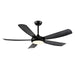 Millennium - 1010WLED-MBK-MBK - 52" Ceiling Fan - Airstra - Matte Black