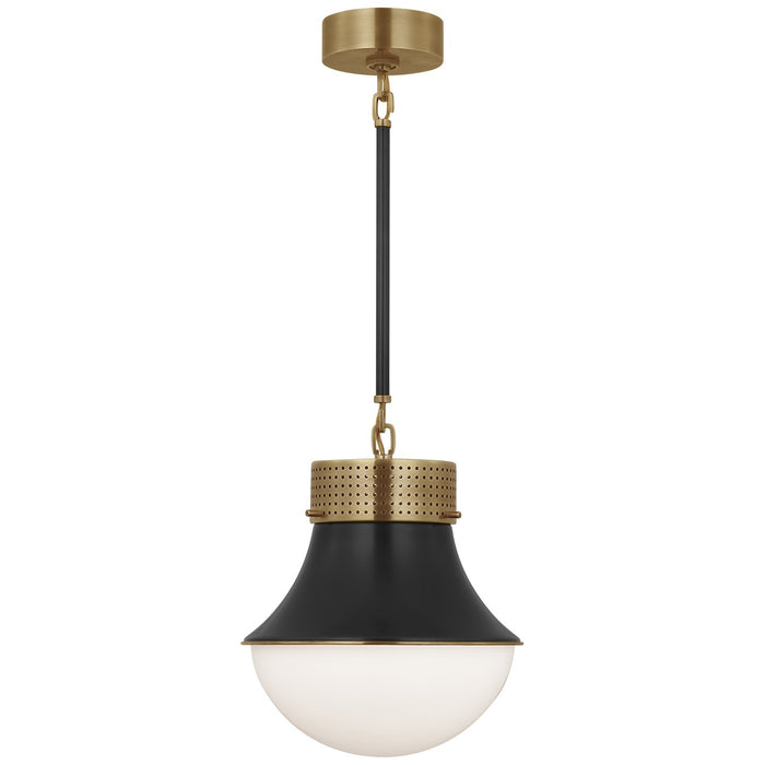 Visual Comfort Signature - KW 5221AB/BZ-WG - One Light Pendant - Precision - Antique-Burnished Brass and Bronze