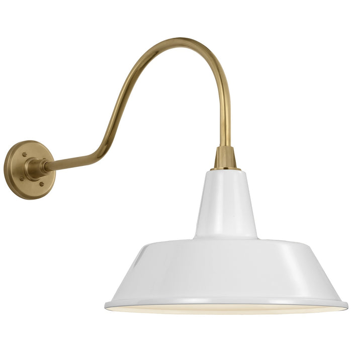 Visual Comfort Signature - TOB 2802HAB/S2-WHT - LED Barn Light - Academy Barn Light - Hand-Rubbed Antique Brass