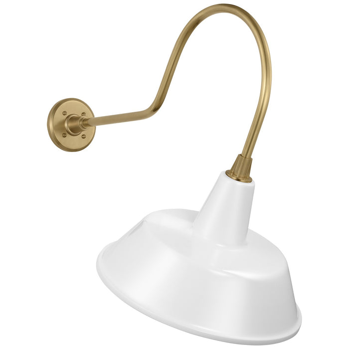 Visual Comfort Signature - TOB 2803HAB/S2-WHT - LED Barn Light - Academy Barn Light - Hand-Rubbed Antique Brass