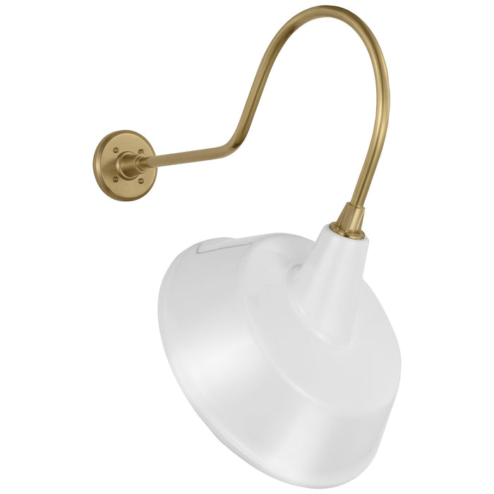 Visual Comfort Signature - TOB 2803HAB/S4-WHT - LED Barn Light - Academy Barn Light - Hand-Rubbed Antique Brass