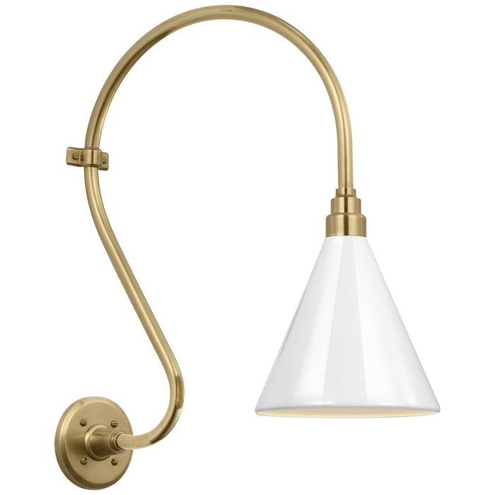 Visual Comfort Signature - TOB 2804HAB/S10-WHT - LED Barn Light - Academy Barn Light - Hand-Rubbed Antique Brass