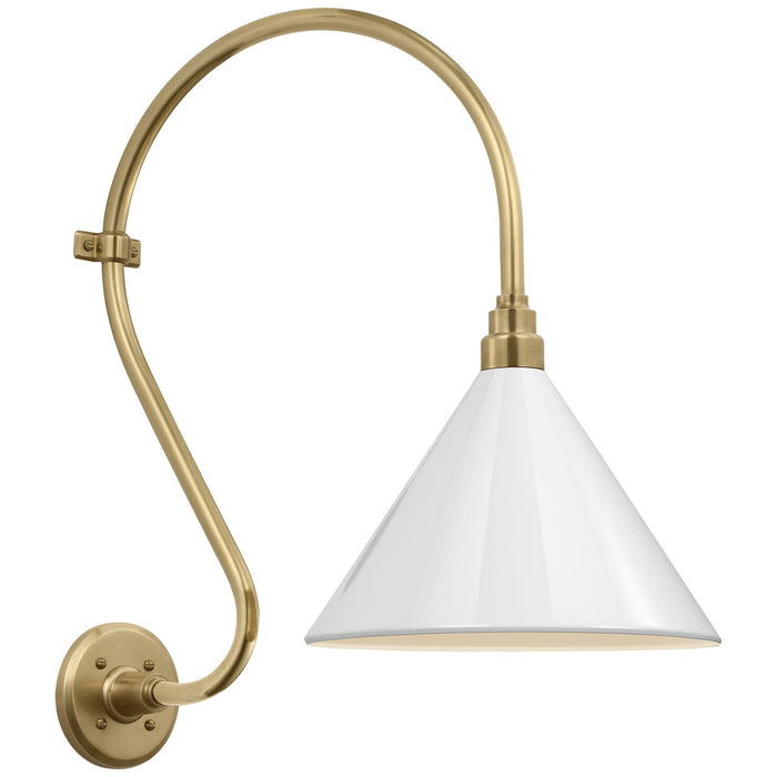 Visual Comfort Signature - TOB 2804HAB/S11-WHT - LED Barn Light - Academy Barn Light - Hand-Rubbed Antique Brass