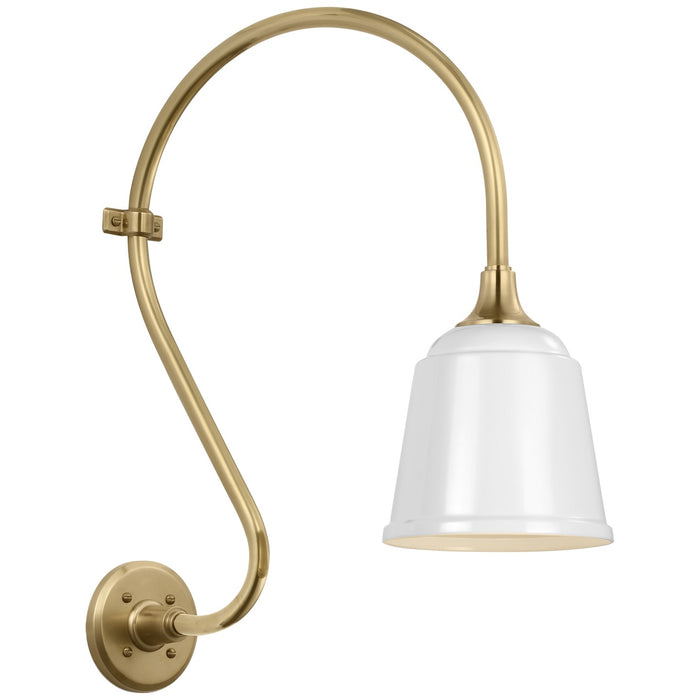 Visual Comfort Signature - TOB 2804HAB/S5-WHT - LED Barn Light - Academy Barn Light - Hand-Rubbed Antique Brass