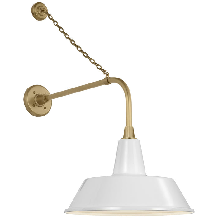 Visual Comfort Signature - TOB 2810HAB/S2-WHT - LED Barn Light - Academy Barn Light - Hand-Rubbed Antique Brass