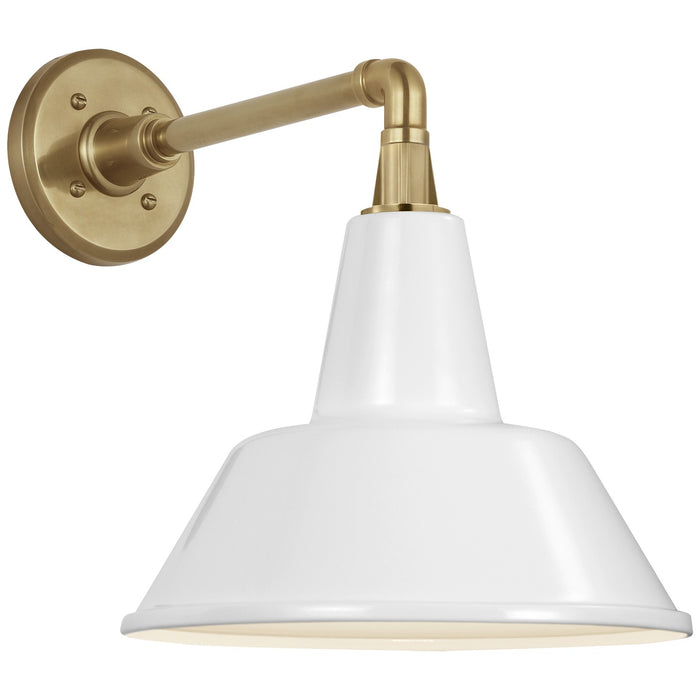 Visual Comfort Signature - TOB 2811HAB/S1-WHT - LED Barn Light - Academy Barn Light - Hand-Rubbed Antique Brass
