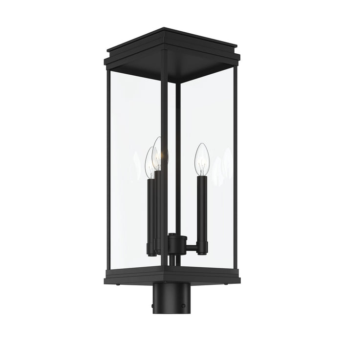 Kichler - 59166BK - Three Light Outdoor Post Lantern - Lundon - Black