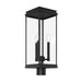 Kichler - 59166BK - Three Light Outdoor Post Lantern - Lundon - Black