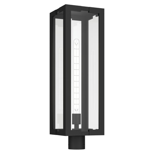 Calen One Light Outdoor Post Lantern Textured Black