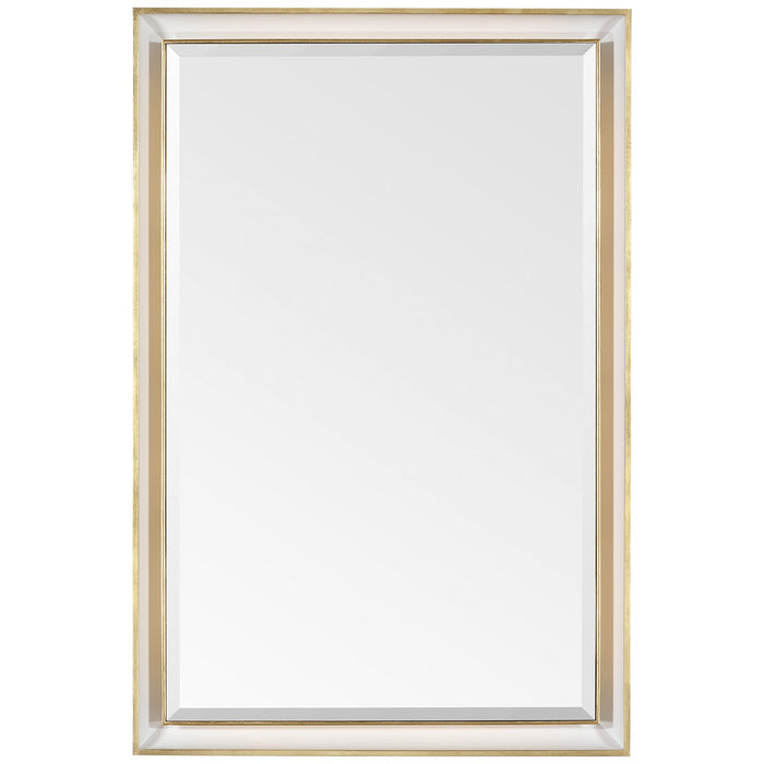 Visual Comfort Signature - TOB 2965WHT/G - LED Mirror - Tricia - Matte White and Gild