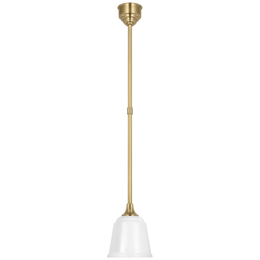 Visual Comfort Signature - TOB 5810HAB-WHT - LED Pendant - Academy Barn Light - Hand-Rubbed Antique Brass