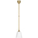 Visual Comfort Signature - TOB 5810HAB-WHT - LED Pendant - Academy Barn Light - Hand-Rubbed Antique Brass