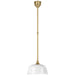 Visual Comfort Signature - TOB 5811HAB-WHT - LED Pendant - Academy Barn Light - Hand-Rubbed Antique Brass