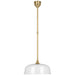 Visual Comfort Signature - TOB 5812HAB-WHT - LED Pendant - Academy Barn Light - Hand-Rubbed Antique Brass