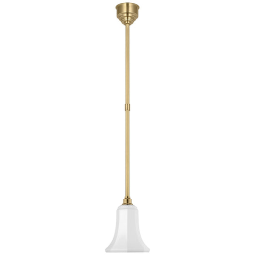Visual Comfort Signature - TOB 5815HAB-WHT - LED Pendant - Academy Barn Light - Hand-Rubbed Antique Brass