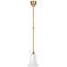 Visual Comfort Signature - TOB 5815HAB-WHT - LED Pendant - Academy Barn Light - Hand-Rubbed Antique Brass