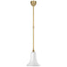Visual Comfort Signature - TOB 5816HAB-WHT - LED Pendant - Academy Barn Light - Hand-Rubbed Antique Brass