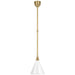 Visual Comfort Signature - TOB 5818HAB-WHT - LED Pendant - Academy Barn Light - Hand-Rubbed Antique Brass