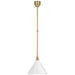 Visual Comfort Signature - TOB 5819HAB-WHT - LED Pendant - Academy Barn Light - Hand-Rubbed Antique Brass