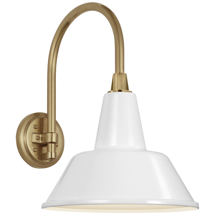 Visual Comfort Signature - TOB 2814HAB/S1-WHT - LED Barn Light - Academy Barn Light - Hand-Rubbed Antique Brass