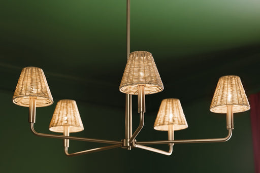 Bekah Five Light Chandelier Champagne Bronze