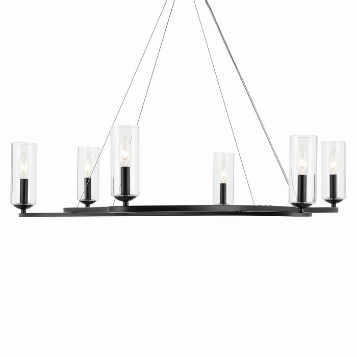 Kichler - 52771BK - Six Light Chandelier - Harpin - Black