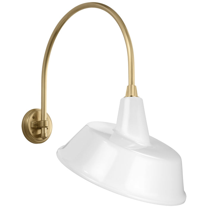Visual Comfort Signature - TOB 2815HAB/S4-WHT - LED Barn Light - Academy Barn Light - Hand-Rubbed Antique Brass