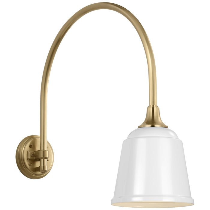 Visual Comfort Signature - TOB 2815HAB/S5-WHT - LED Barn Light - Academy Barn Light - Hand-Rubbed Antique Brass