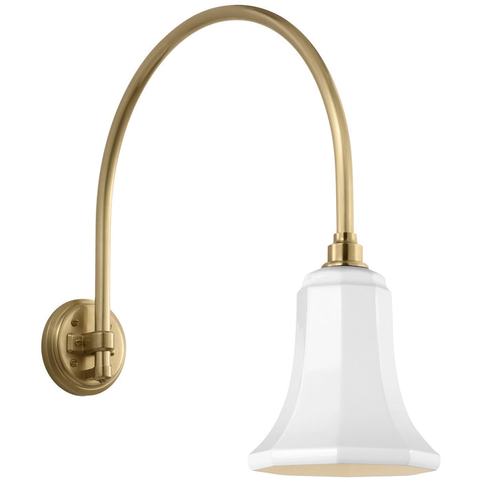 Visual Comfort Signature - TOB 2815HAB/S8-WHT - LED Barn Light - Academy Barn Light - Hand-Rubbed Antique Brass