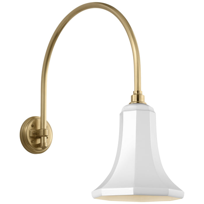 Visual Comfort Signature - TOB 2815HAB/S9-WHT - LED Barn Light - Academy Barn Light - Hand-Rubbed Antique Brass