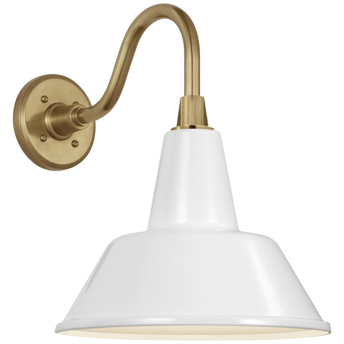 Visual Comfort Signature - TOB 2816HAB/S1-WHT - LED Barn Light - Academy Barn Light - Hand-Rubbed Antique Brass