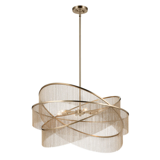 Khaite Six Light Chandelier Champagne Bronze
