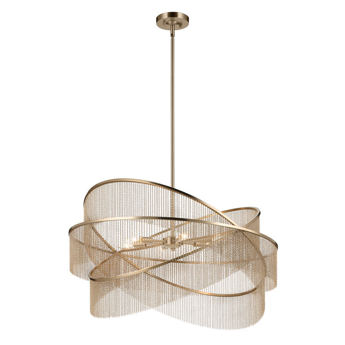Kichler - 52824CPZ - Six Light Chandelier - Khaite - Champagne Bronze