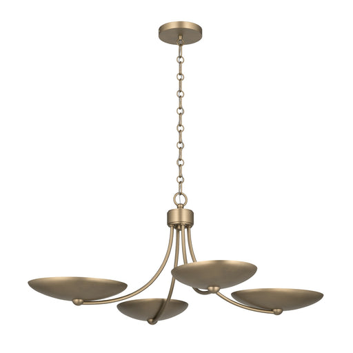 Palmela Four Light Chandelier/Semi Flush Champagne Bronze