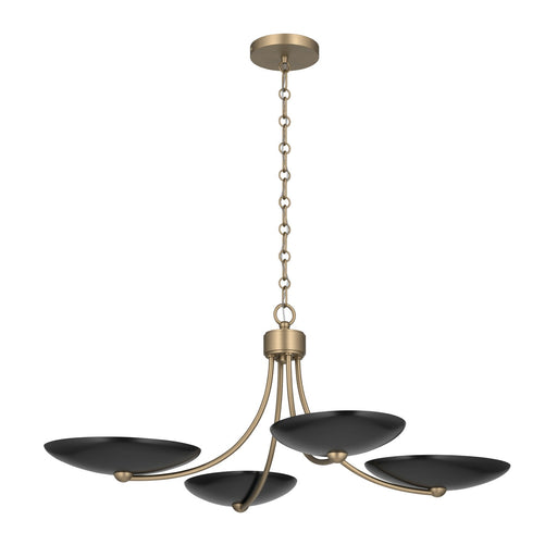 Palmela Four Light Chandelier/Semi Flush Champagne Bronze