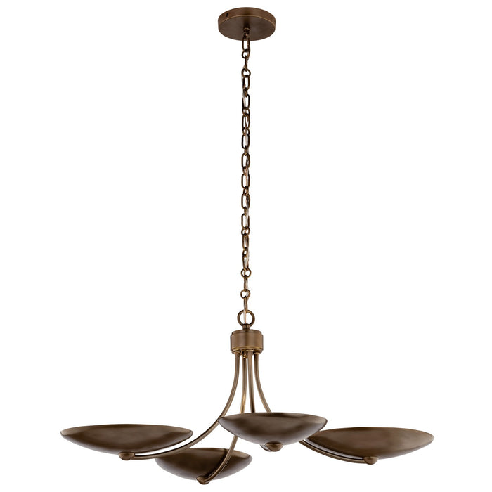 Kichler - 52854LBRLBZ - Four Light Chandelier/Semi Flush - Palmela - Lacquered Brass