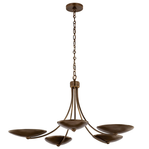 Palmela Five Light Chandelier Lacquered Brass