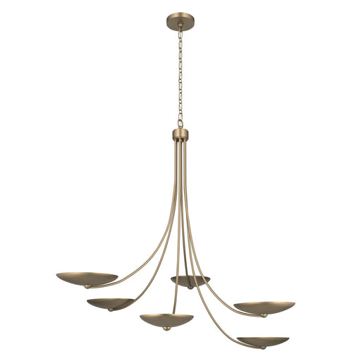 Palmela Six Light Chandelier Champagne Bronze