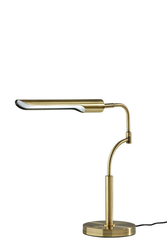 Zane LED Desk Lamp Antique Brass