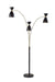 Adesso Home - 4290-01 - Three Light Floor Lamp - Oscar - Black W. Antique Brass