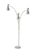 Adesso Home - 4290-02 - Three Light Floor Lamp - Oscar - White W. Antique Brass