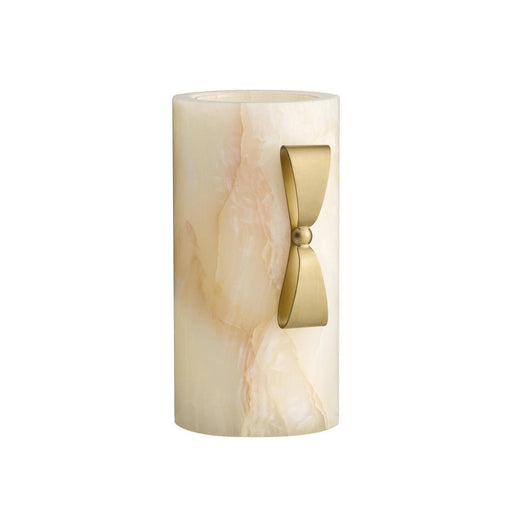 Monet Vase White/Antique Brass