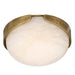 Arteriors - DFC30 - LED Flush Mount - Elara - White/Antique Brass