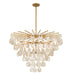Arteriors - DLC47 - 12 Light Chandelier - Jacqueline - Amber/Antique Brass